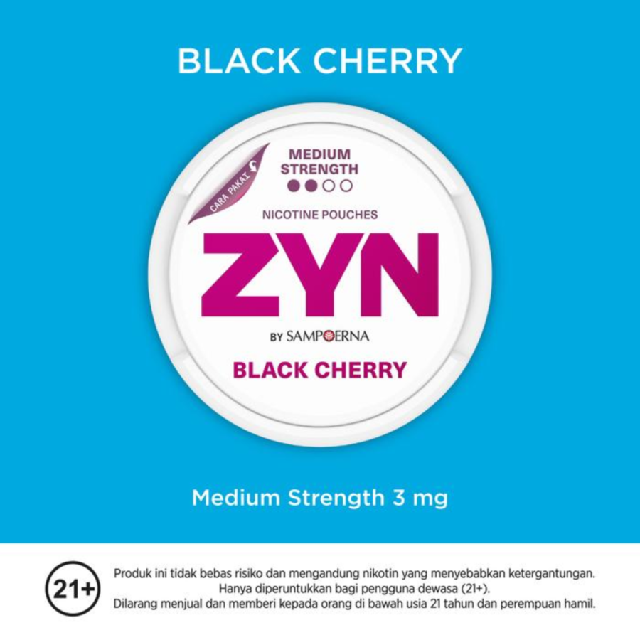 ZYN by Sampoerna Black Cherry Mini Dry Medium Strength 3mg 15pcs