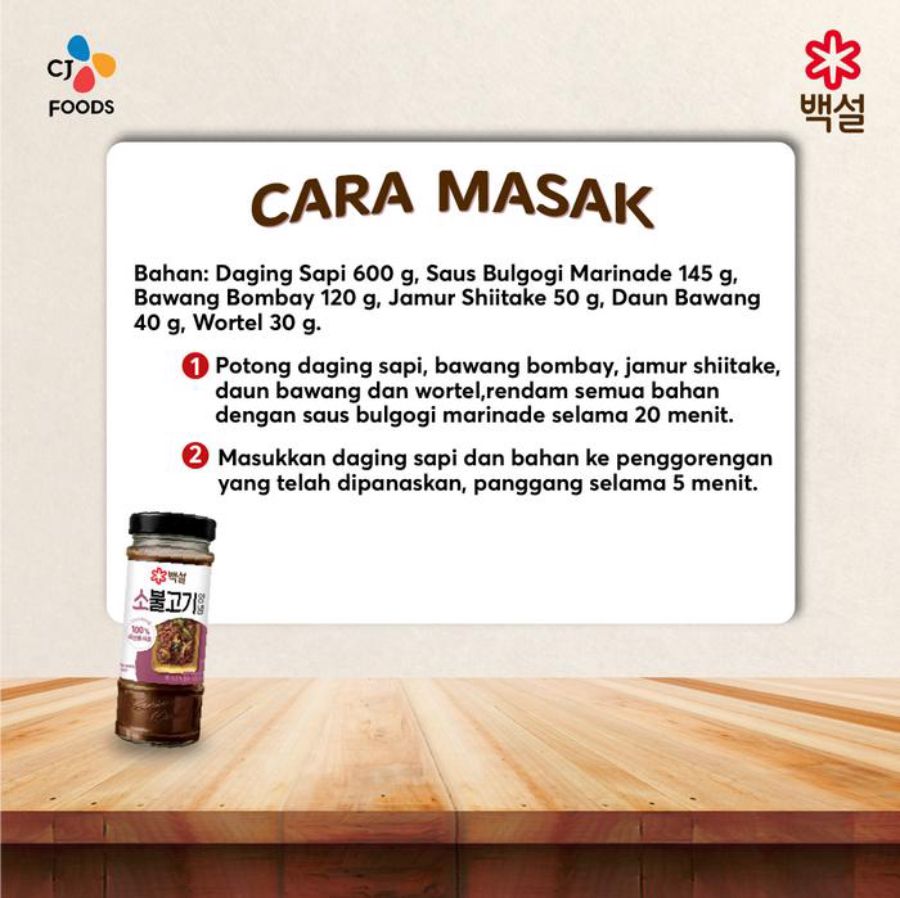 Beksul Saus Marinasi Bulgogi Korean BBQ Sauce 500gram