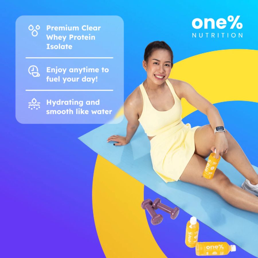 One% Nutrition Protein Water Honey Lemon 450ml