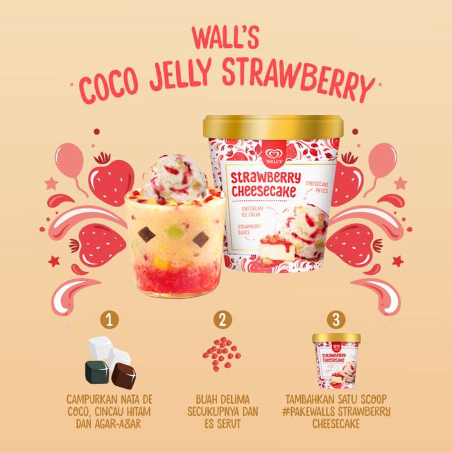 Walls Selection Strawberry Cheesecake 410ml