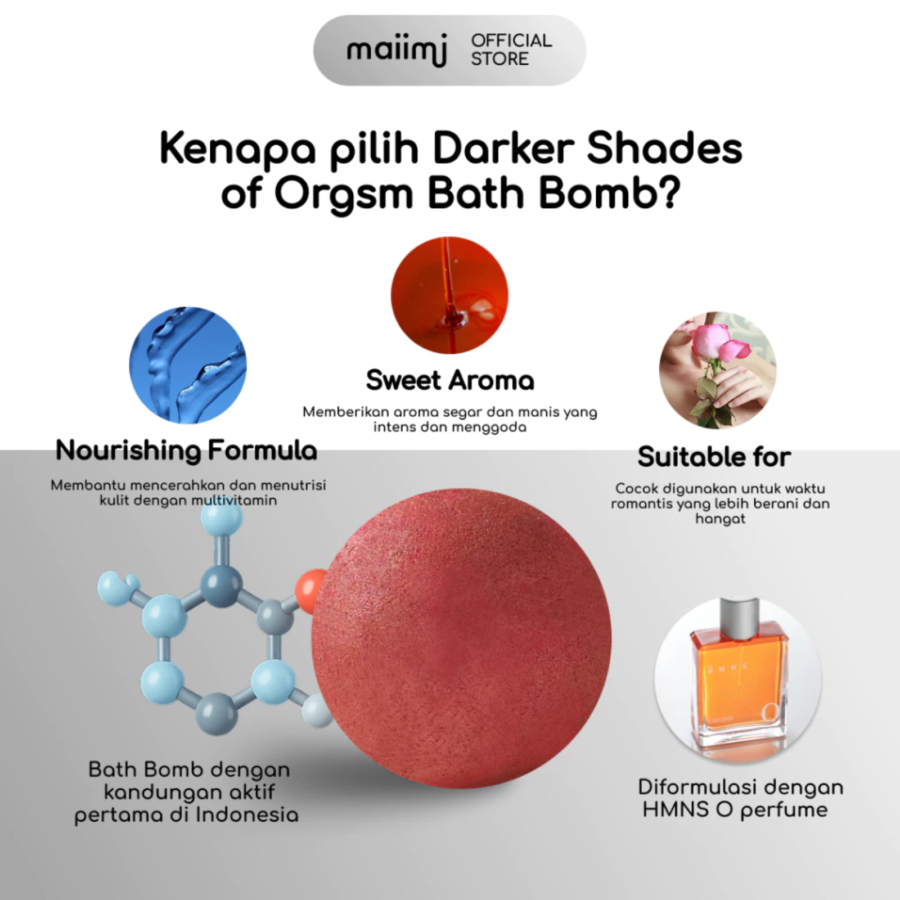 Maiimi X HMNS Darker Shades of Orgsm Bath Bomb 155gram