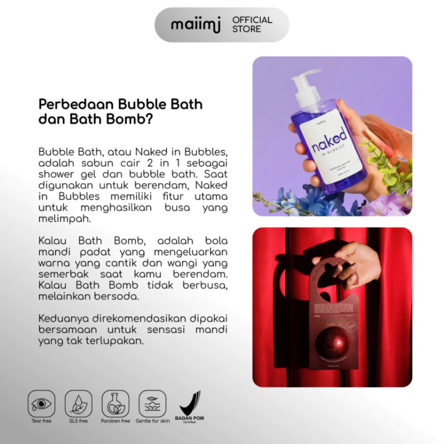 Maiimi X HMNS Darker Shades of Orgsm Bath Bomb 155gram