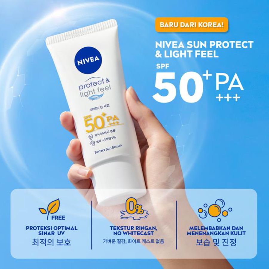 NIVEA SUN Face Protect & Light Feel SPF 50PA 90ml