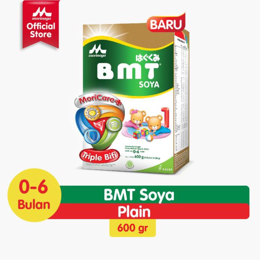 Morinaga BMT Soya Formula Bayi Usia 0-6 Bulan 600gram