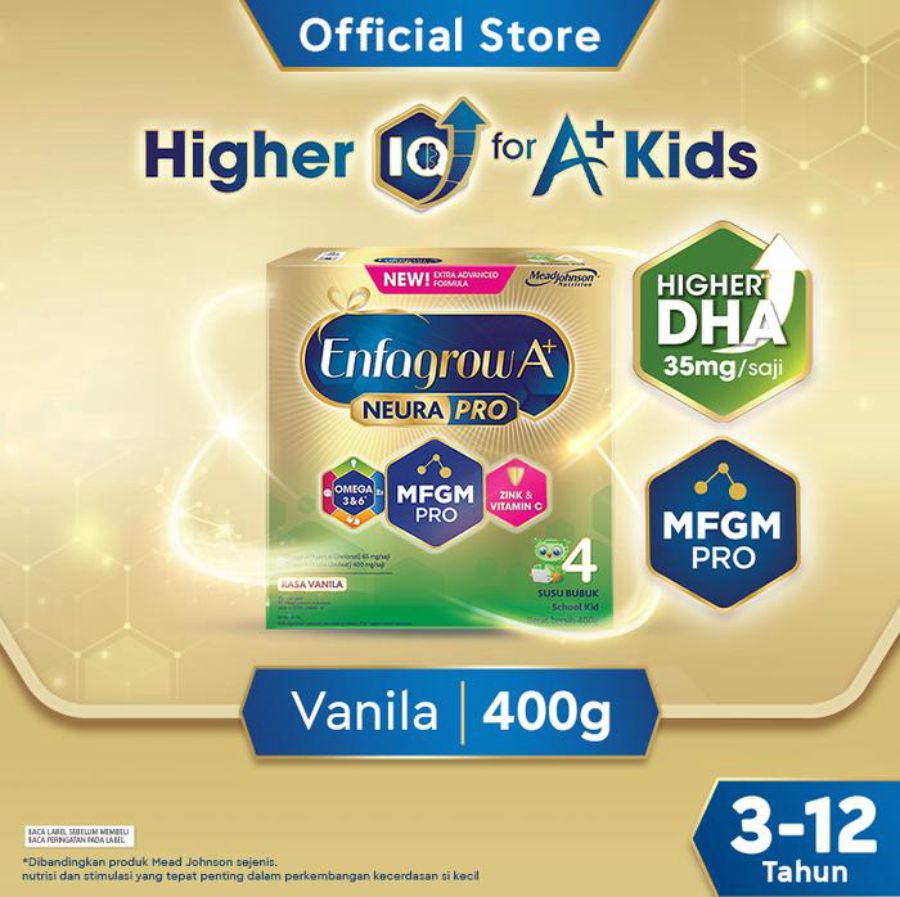 Enfagrow A+ 4 Vanilla Susu Formula 3-12 Tahun 400gram