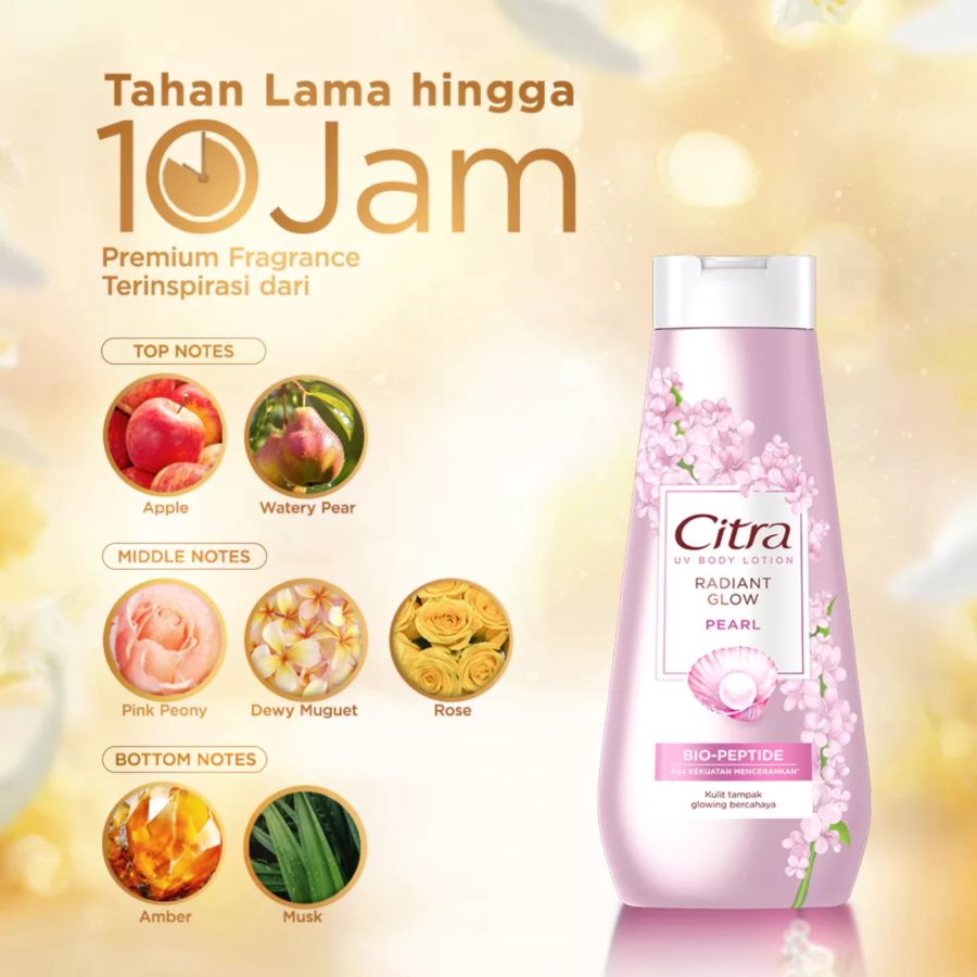 Citra UV Body Lotion Radiant Glow Pearl 380ml