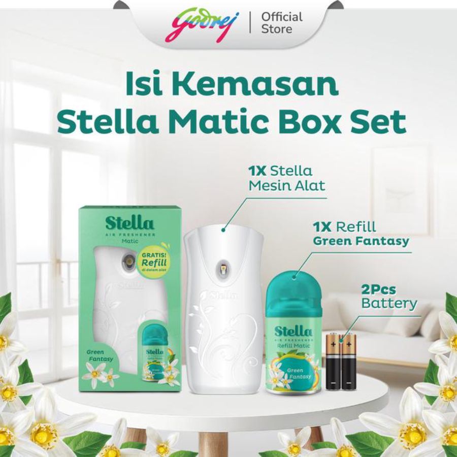 Stella Air Freshener Matic Green Fantasy Pengharum Ruangan 1pack