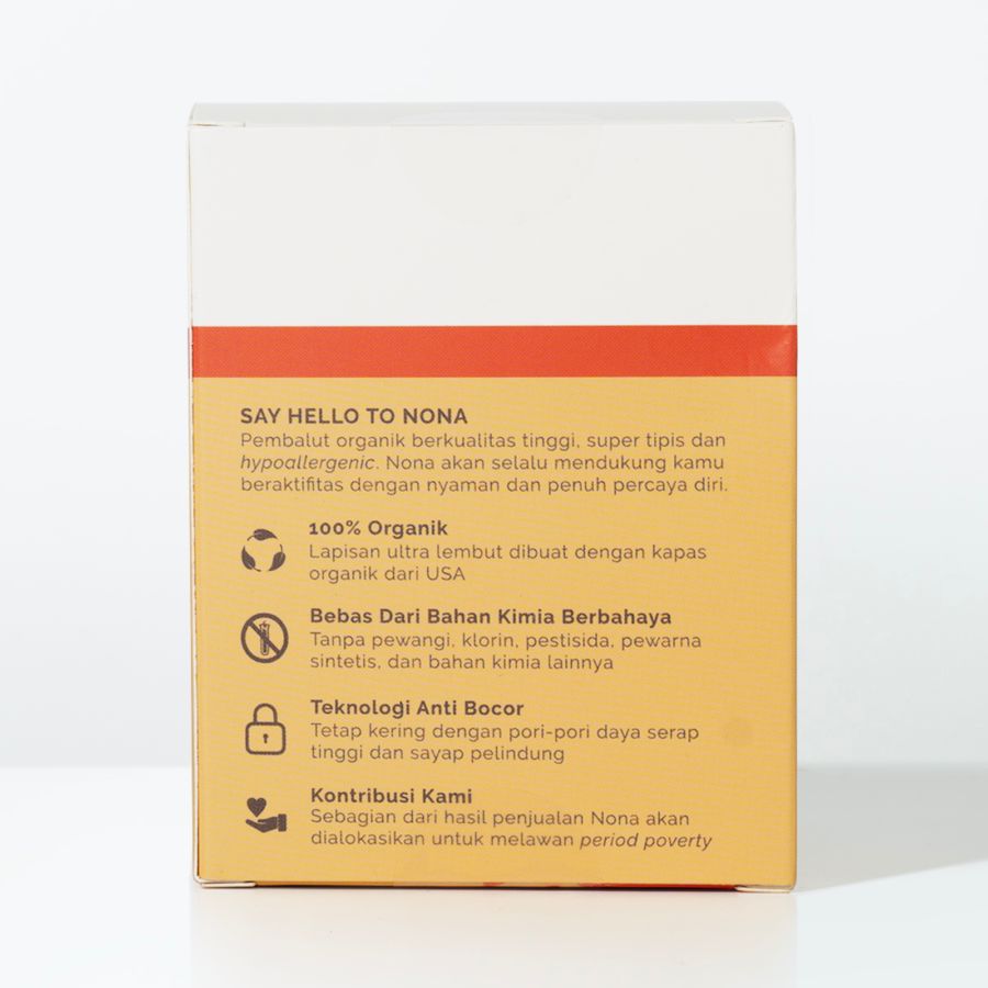 NONA Woman Organic Cotton Regular Pads 24.5cm Pembalut Wanita 12pads