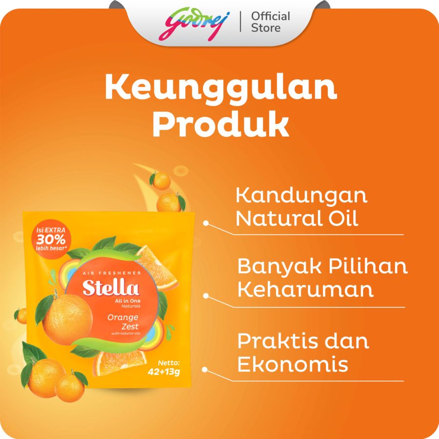 Stella All In One Orange Zest Pengharum Ruangan 42gram