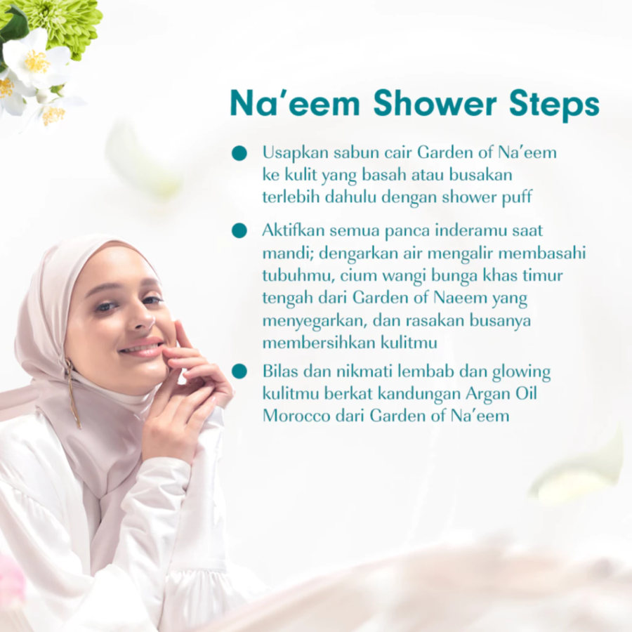 Garden of Naeem Royal Jasmine Moisturizing Body Wash Pouch 400ml