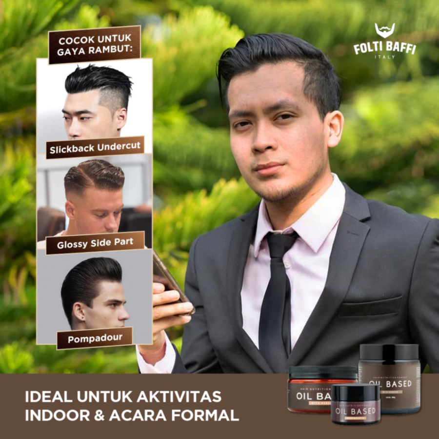 Folti Baffi Oil Based Hair Nutrition Pomade 80gram