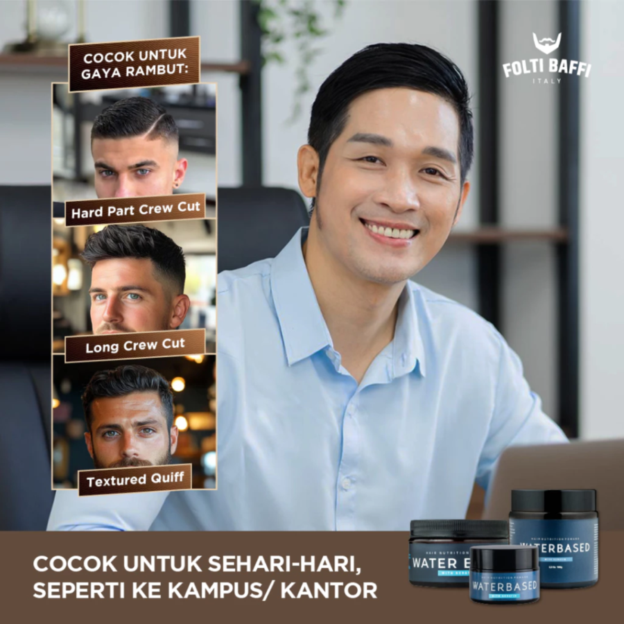 Folti Baffi Hair Nutrition Pomade Waterbased 80gram