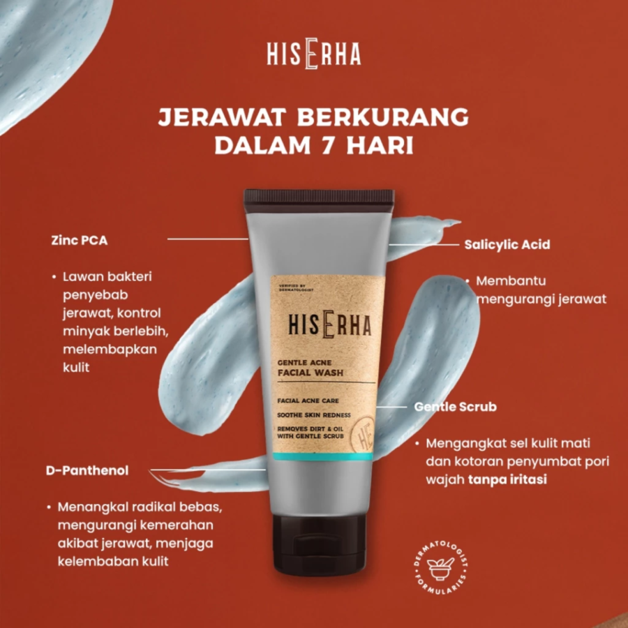 His Erha Gentle Acne Facial Wash 100gram