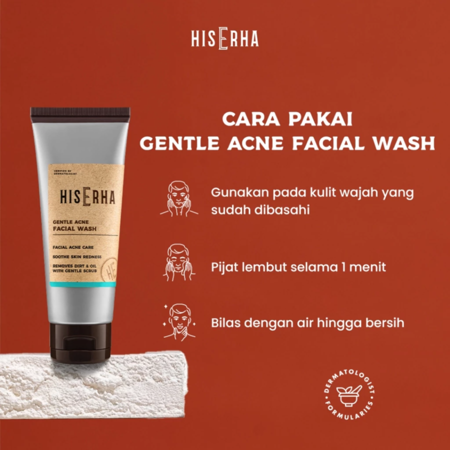 His Erha Gentle Acne Facial Wash 100gram