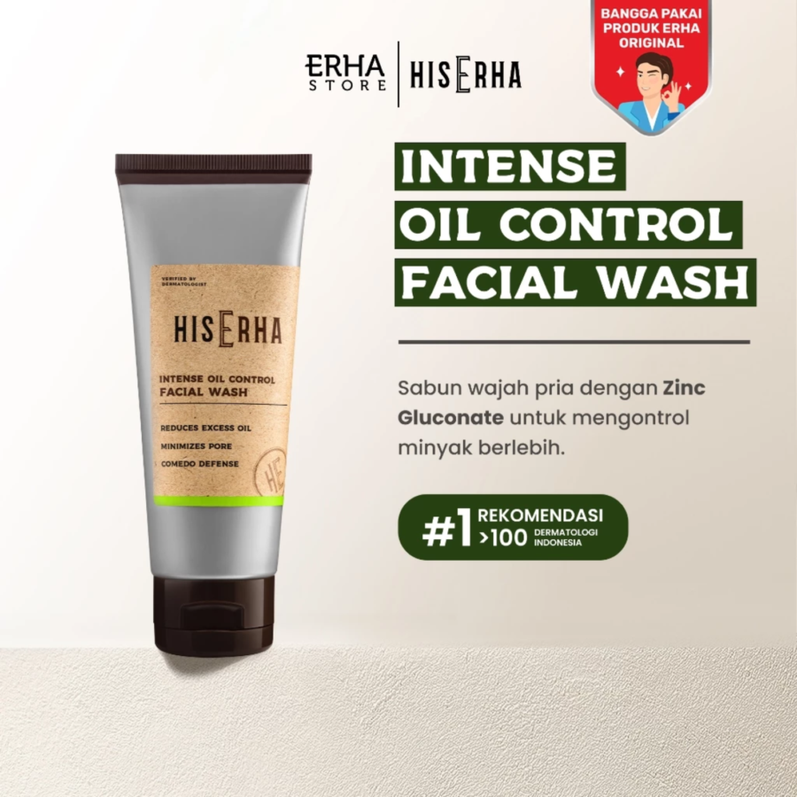 His Erha Intense Oil Control Facial Wash 100gram