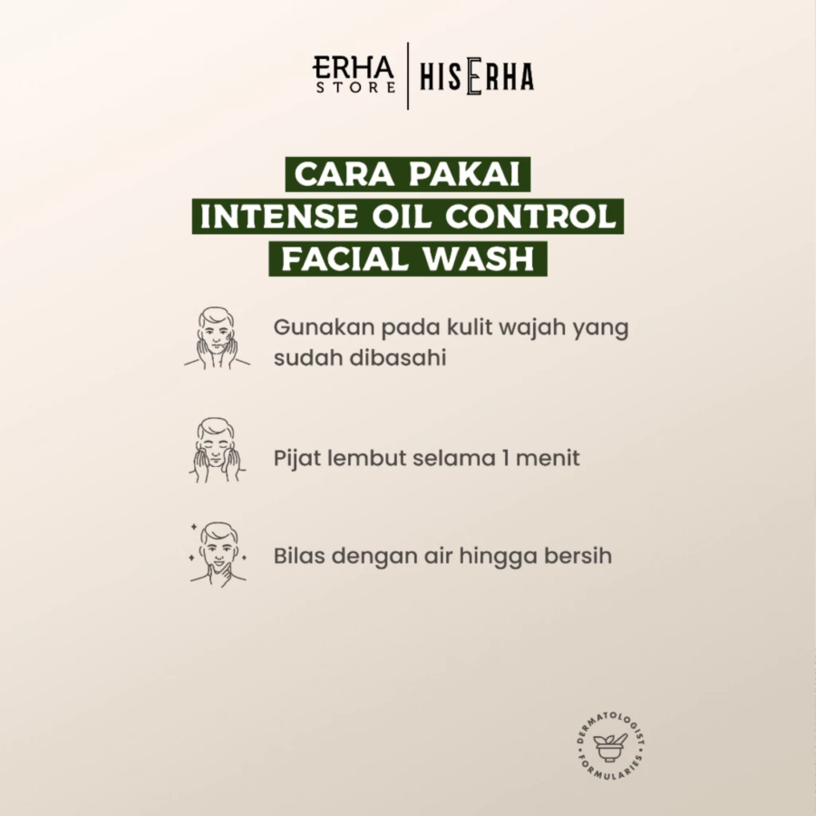 His Erha Intense Oil Control Facial Wash 100gram