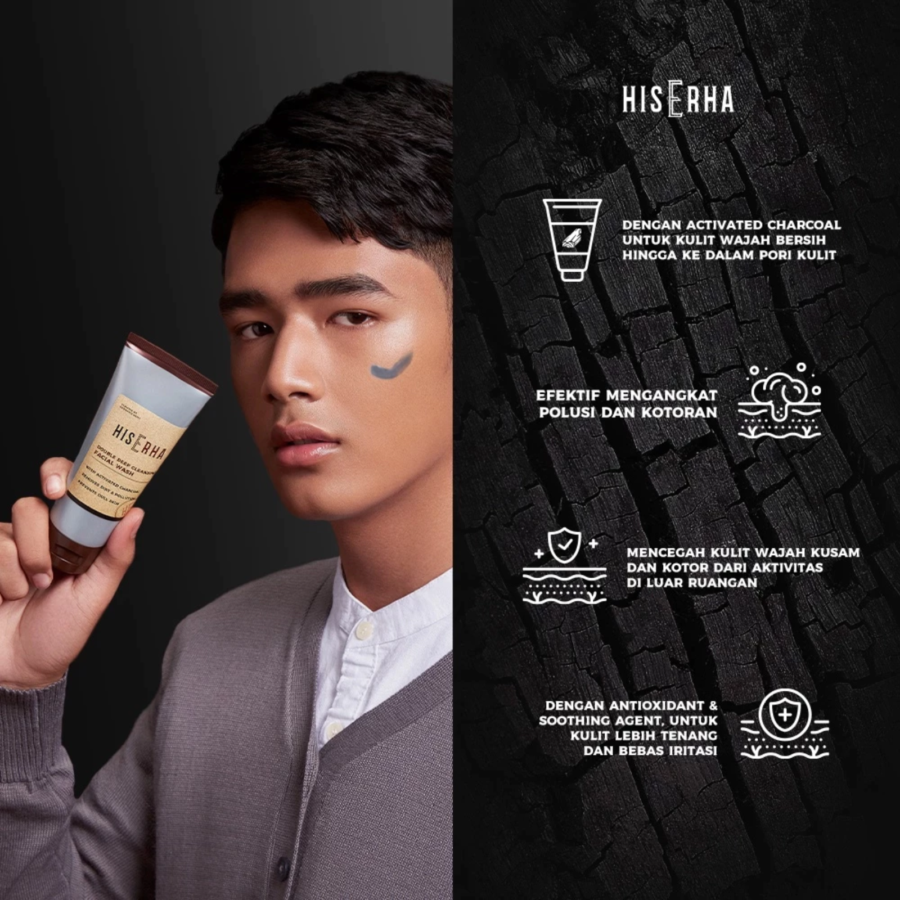 His Erha Double Deep Cleansing Facial Wash 100gram