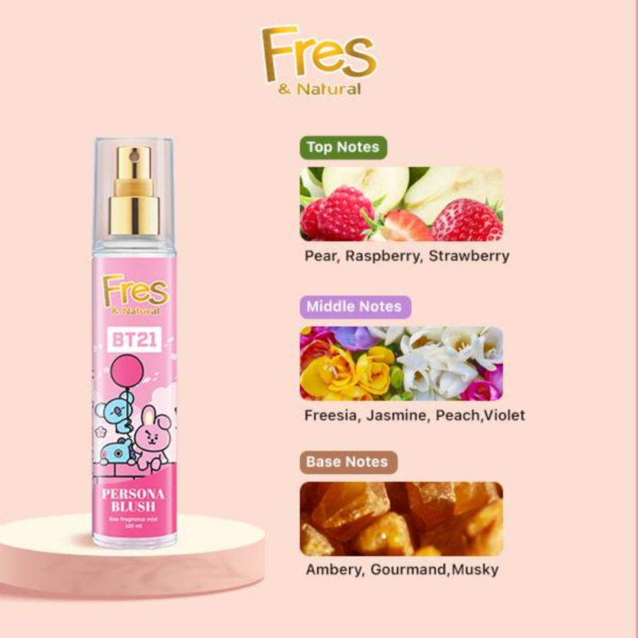 Fres & Natural Persona Blush BT21 Cologne Spray 100ml