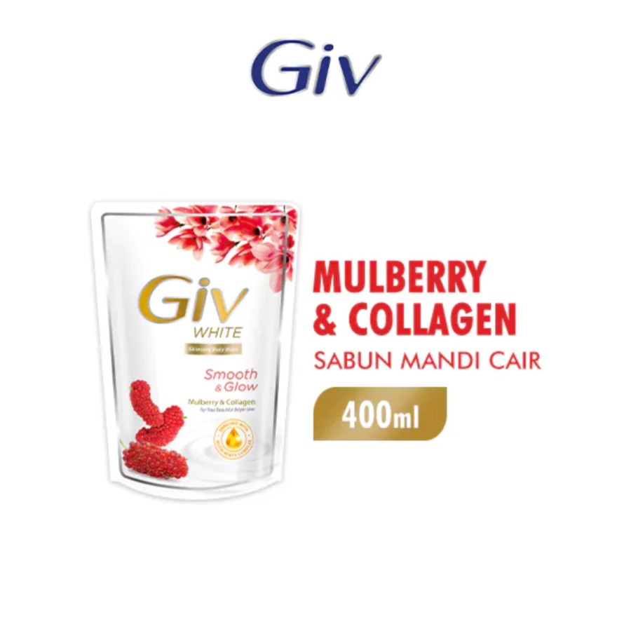 Giv White Smooth & Glow Mulberry & Collagen Body Wash Refill 400ml