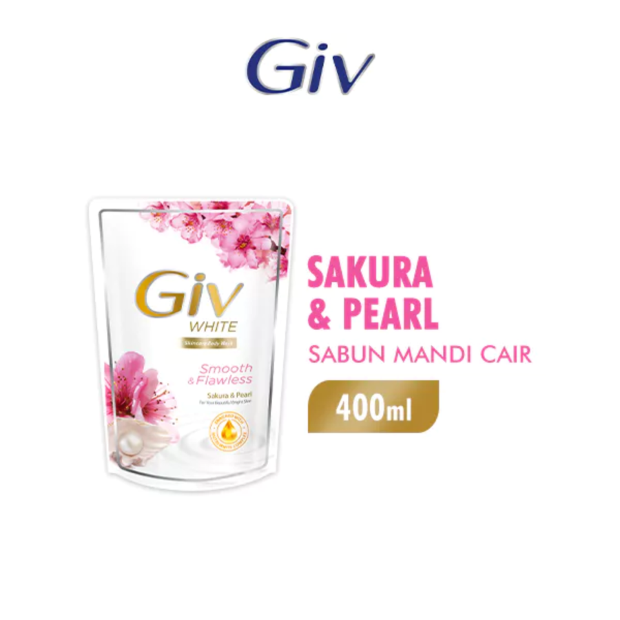 Giv White Smooth & Flawless Sakura & Pearl Body Wash Refill 400ml