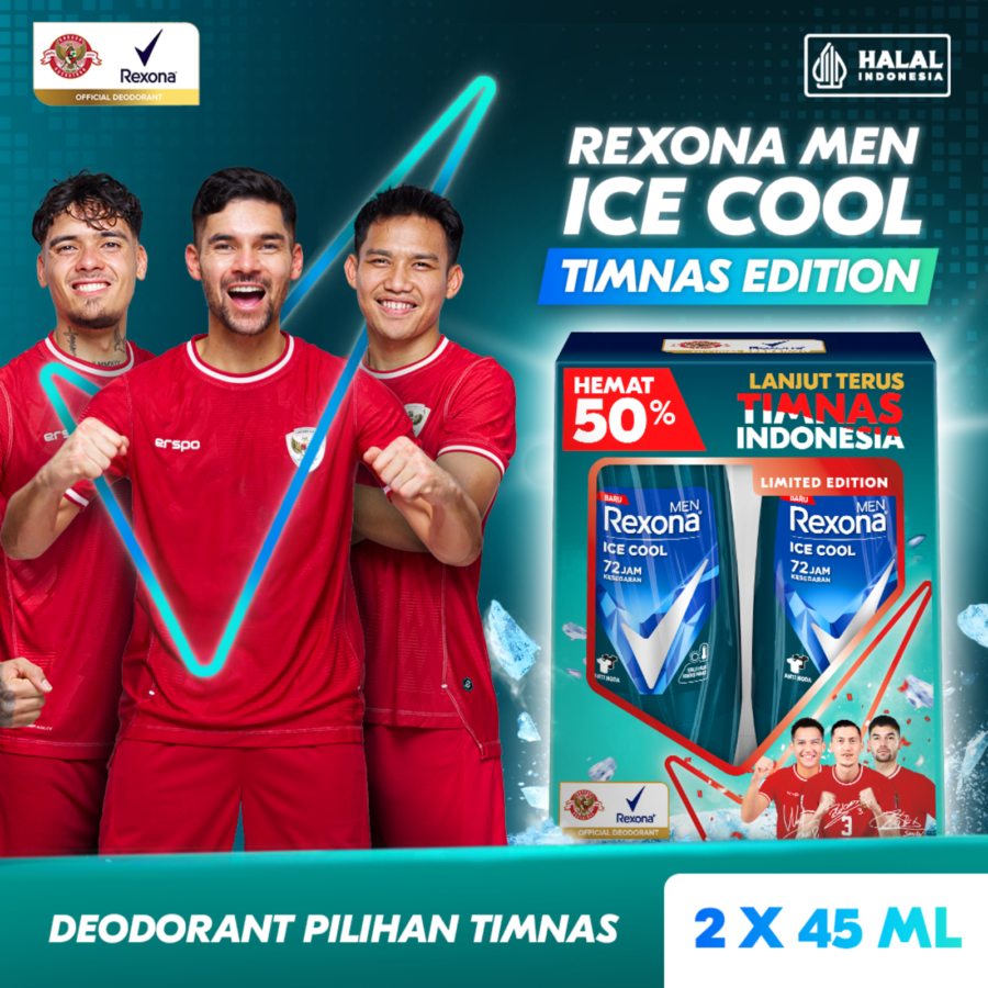 Rexona Men Ice Cool Deodorant Roll On Twinpack Isi 2 pcs 1pack
