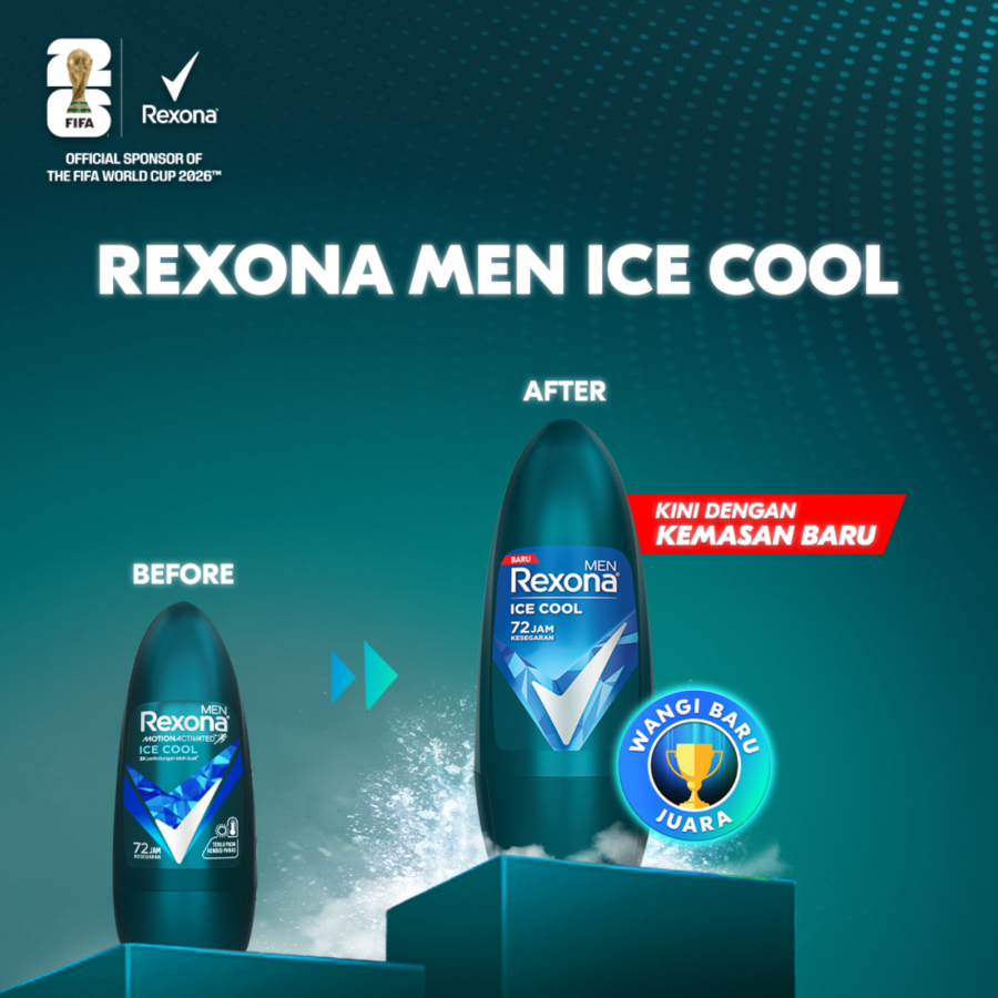 Rexona Men Ice Cool Deodorant Roll On Twinpack Isi 2 pcs 1pack