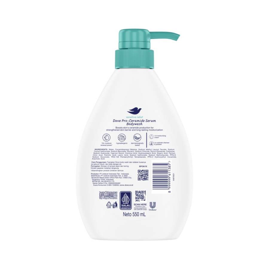 Dove Sensitive Relief Pro-Ceramide Serum Body Wash 550ml