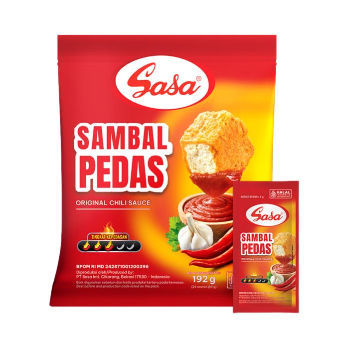 Sasa Saus Sambal Asli Sachet 24pcs x 8 gram