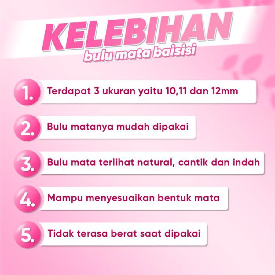 BAISISI Bulu Mata Palsu A06 Wild Dan Lem Bulu Mata Eyelash Extention 1pcs