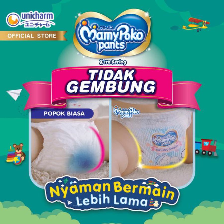 MamyPoko Tidak Gembung Slim M30 Pants 1pack