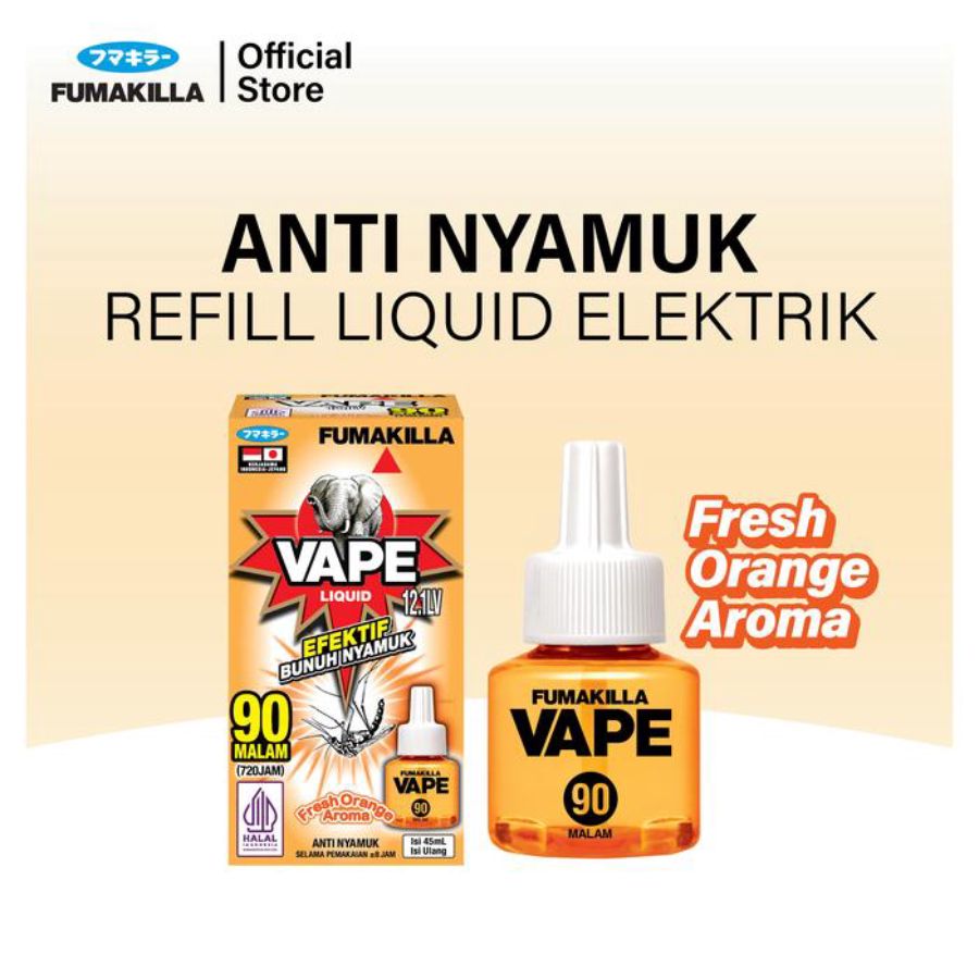 Vape Liquid Orange 90 Malam Refill Pembasmi Serangga 1pcs