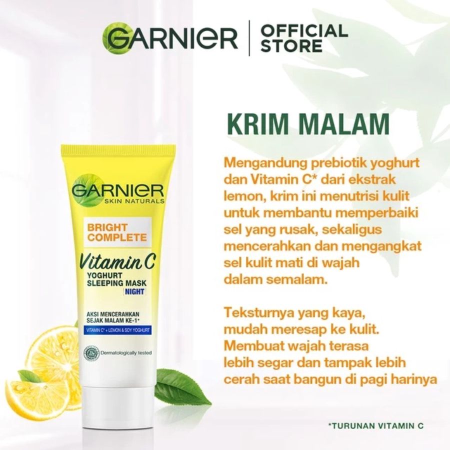 Garnier Bright Complete Vitamin C and Yoghurt Sleeping Mask Night 20ml