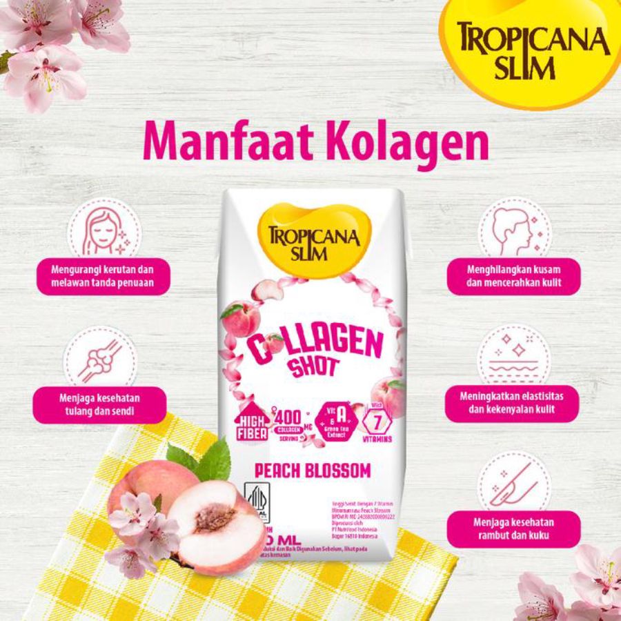 Tropicana Slim Collagen Shot Peach Blossom 190ml