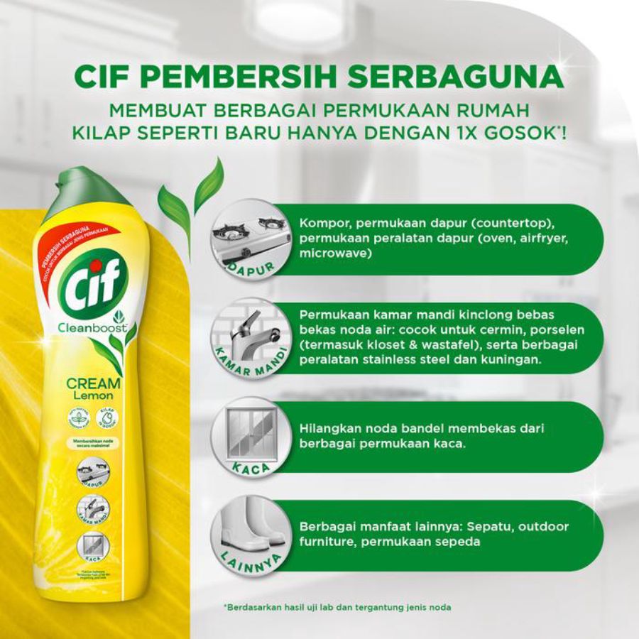 CIF Cream Lemon Cairan Pembersih Serbaguna Botol 660gram