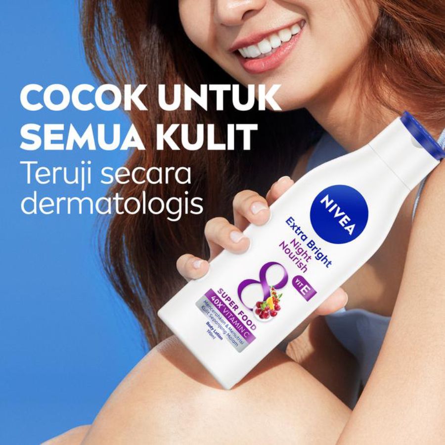 Nivea Extra White Night Nourish Deep White Ess Body Lotion Bottle 200ml