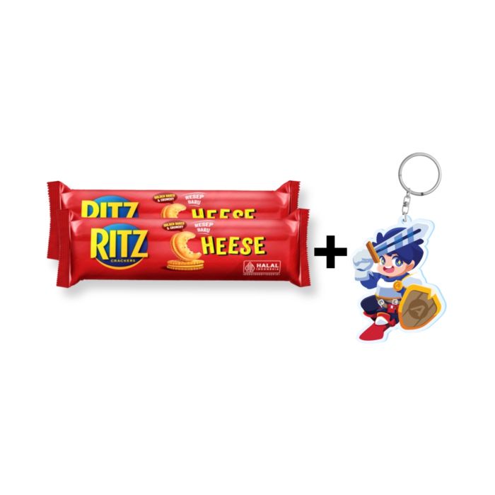 [Bundle] 2 Ritz Keju Biskuit Sandwich 91 gram + 1 Keychain Astro Kids - Traveler Airo