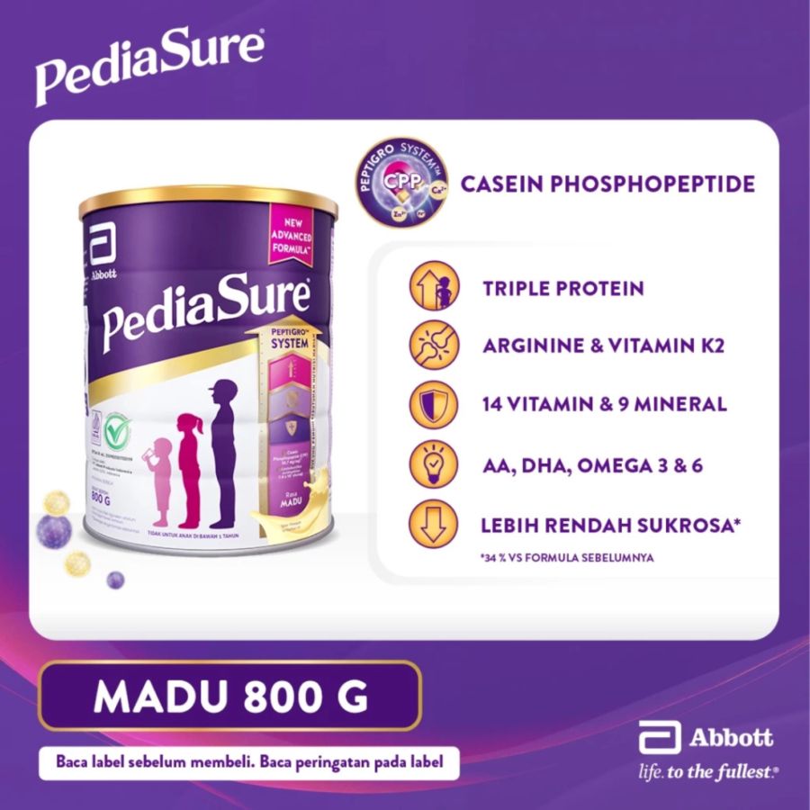 Pediasure Triplesure Madu Susu Formula 800gram