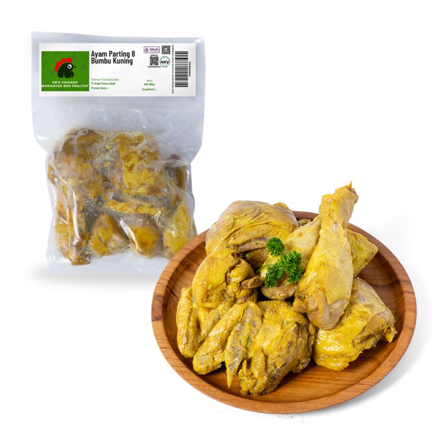 Ayam Parting 8 Bumbu Kuning Oke Chicken 500-600gram 1pcs