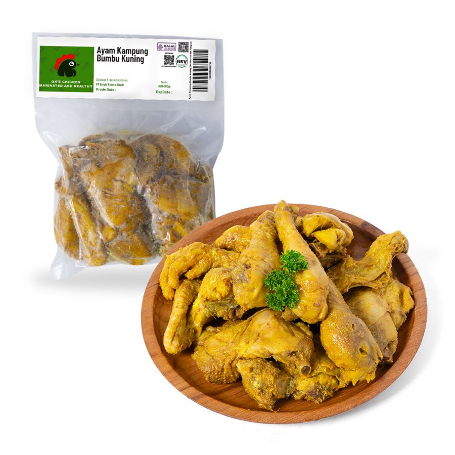 Ayam Kampung Bumbu Kuning Oke Chicken 600-700gram 1pcs