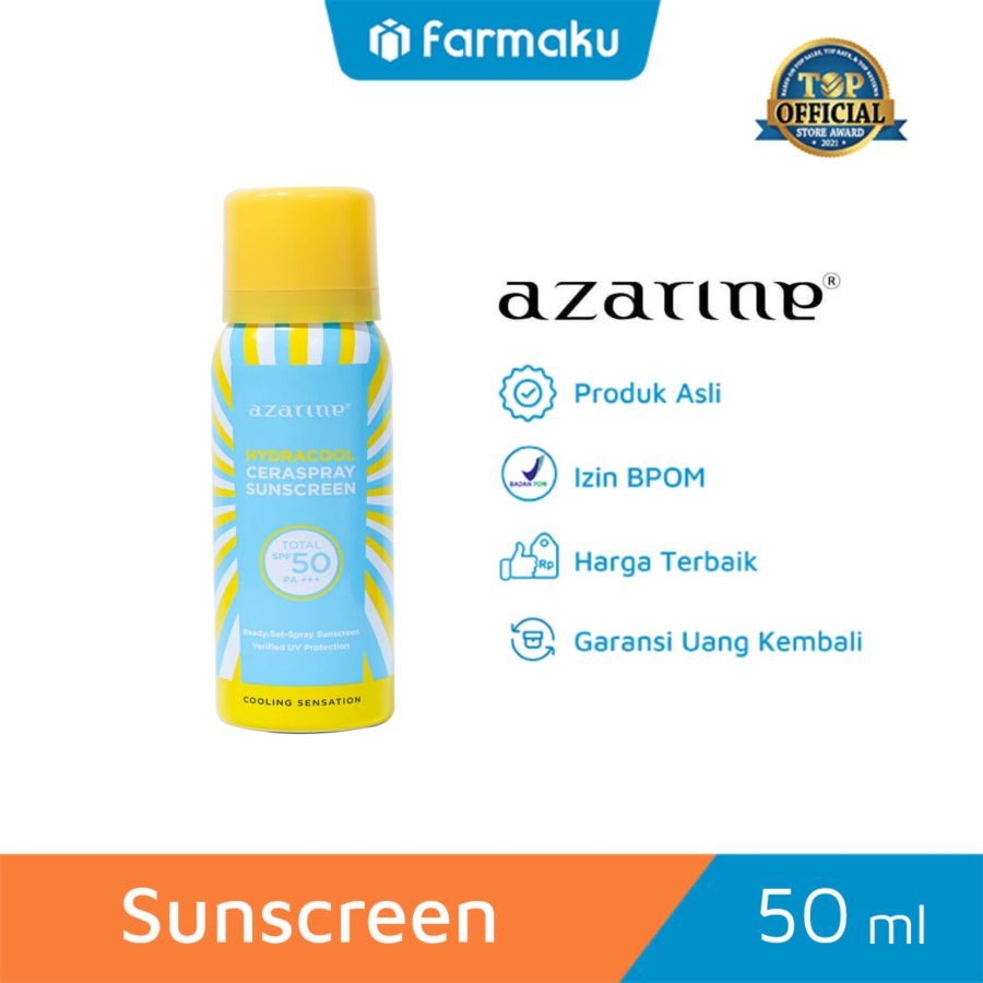 Azarine Hydracool Ceraspray Sunscreen Spf50 Pa+++ 50ml