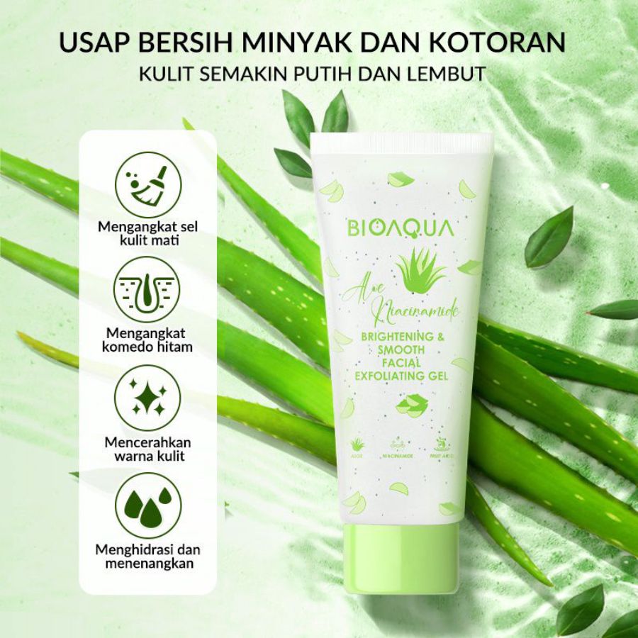 BIOAQUA Brightening & Smooth Aloe Niacinamide Facial Exfoliating Gel 100gram