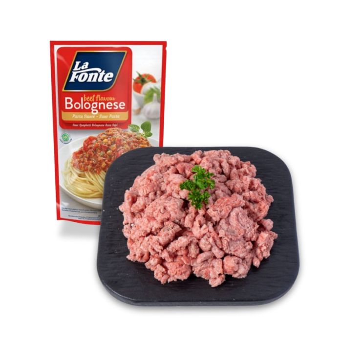 Bundle La Fonte Bolognese Pasta Sauce 315gram + Daging Giling Ekonomis 500gram