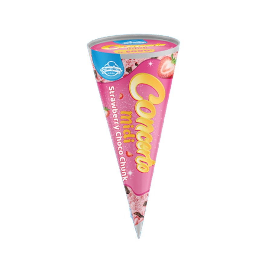 [Bundle 3] Campina Concerto Midi Strawberry Choco Chunk 80 ml