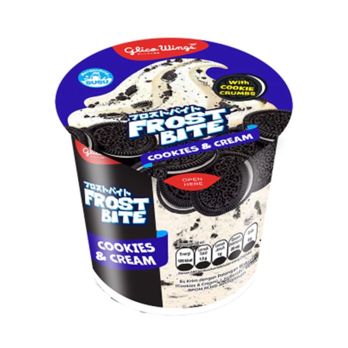 [Bundle 3] Glico Wings Frostbite Cookies & Cream Cup 90 ml