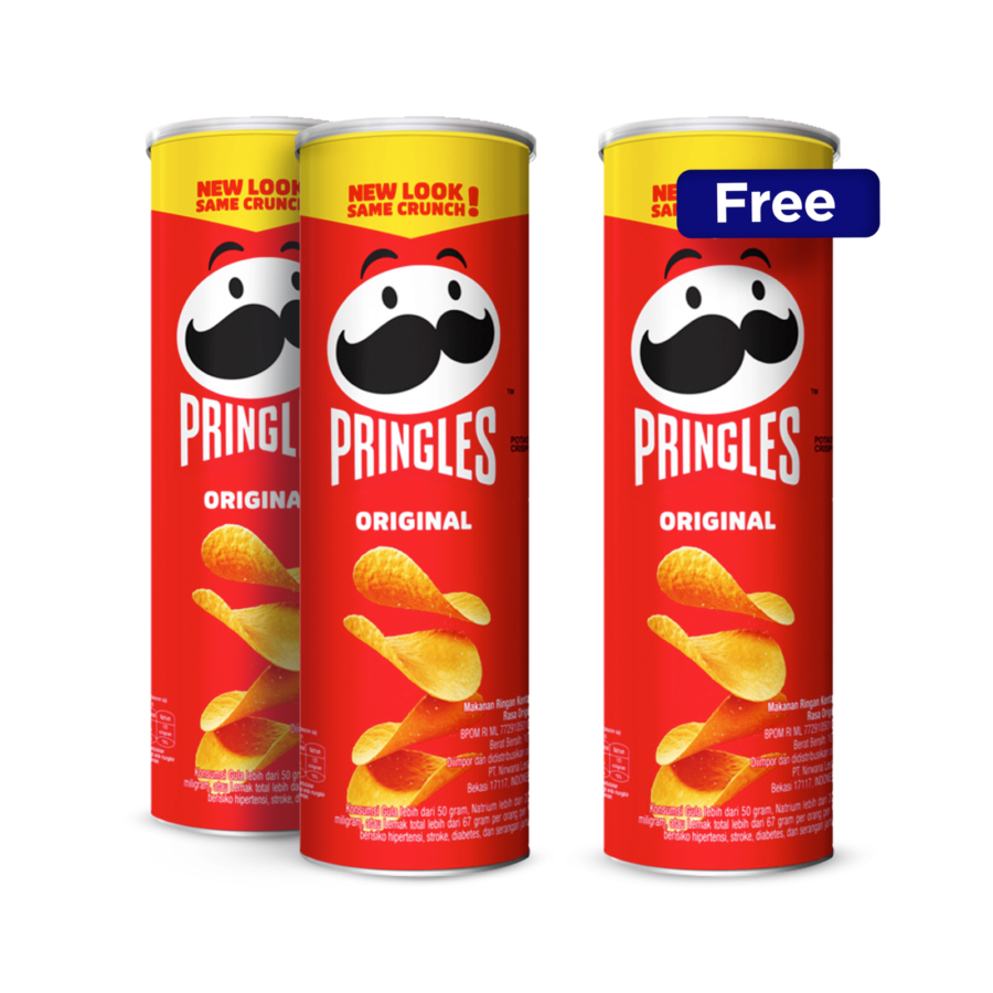 [Bundle] Pringles Original 102gram 2pcs free [Freebies] Pringles Original 102gram 1pcs
