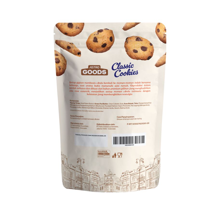 Classic Chocolate Chip Cookies Astro Goods 100gram
