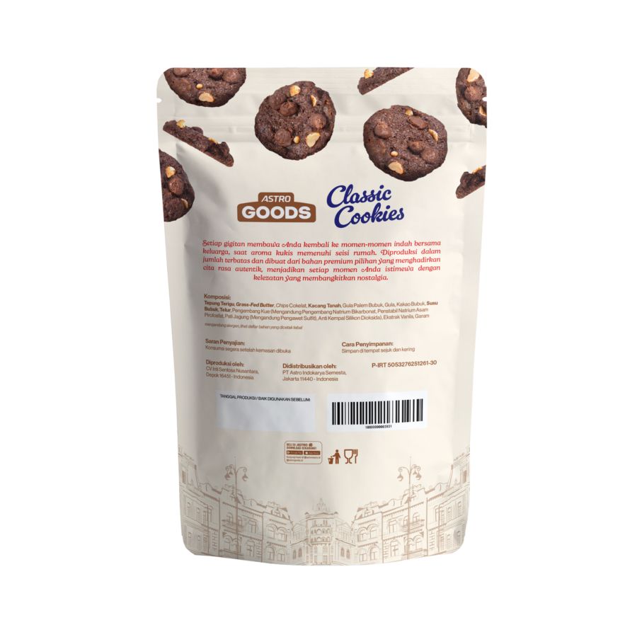 Double Chocolate Chip Cookies Astro Goods 100gram