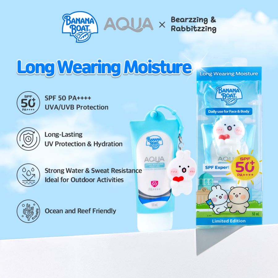 Banana Boat AQUA Long Wearing Moisture Rabbitzing Edition Sunscreen SPF 50+ PA++++ 50ml