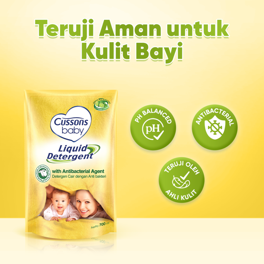 Cussons Baby Liquid Detergent with Antibacterial Citrus Clean 700ml
