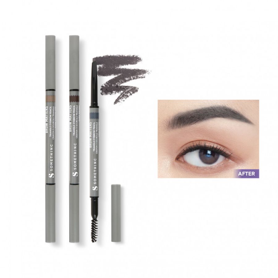 Somethinc Brow Matters Triangle Gray Brown Eyebrow Pencil 1pcs